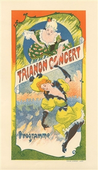 French lithograph poster Trianon Concert
