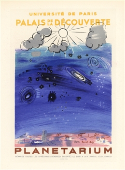Raoul Dufy lithograph poster Planetarium