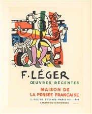 Fernand Leger lithograph poster printed by Mourlot