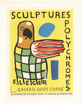 Fernand Leger lithograph poster Sculptures Polychromes