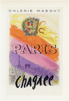 Chagall lithograph poster printed by Mourlot