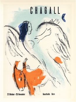 Chagall lithograph poster printed by Mourlot