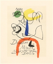 Joan Miro lithograph poster "Derriere le Miroir"
