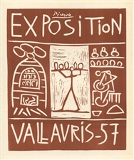 Pablo Picasso lithograph poster "Exposition Vallauris"