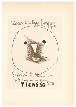 Pablo Picasso lithograph poster Mourlot