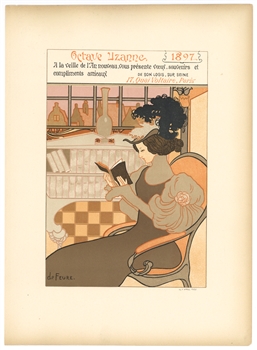 Georges De Feure lithograph poster Octave Uzanne