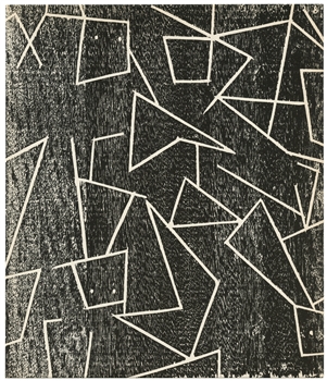 Jean Arp original woodcut, 1947