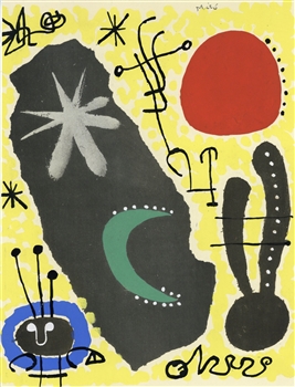 Joan Miro pochoir for XXe Siecle, 1956