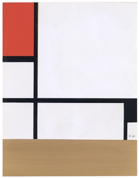 Piet Mondrian color pochoir