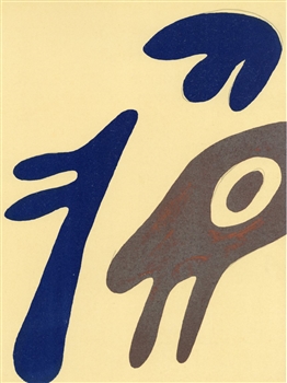 Jean Arp original lithograph, 1962