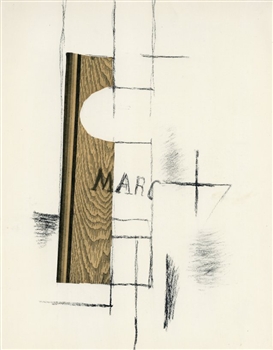 Georges Braque pochoir "La Bouteille de Marc" 1956