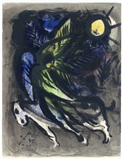 Marc Chagall original lithograph The Angel