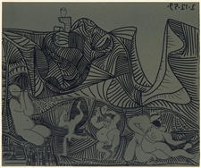 Pablo Picasso linocut 1962