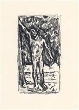 Pierre Bonnard original lithograph Baigneur 1914