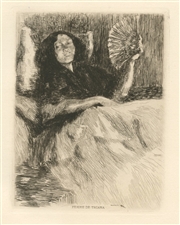 Alexandre Lunois etching Femme de Triana