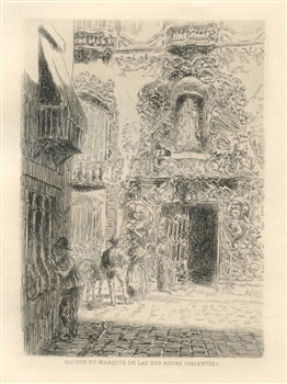 Alexandre Lunois etching Maison du Marquis