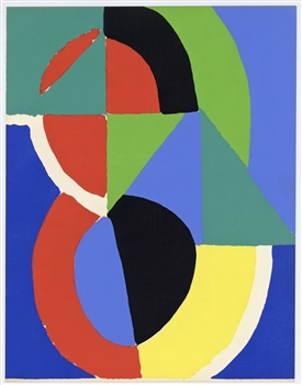 Sonia Delaunay pochoir, 1956