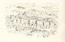 Joseph Pennell original lithograph Alhambra