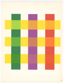 Josef Albers silkscreen | Interaction of Color, 1963