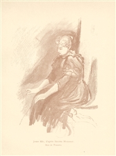 Berthe Morisot engraving "Jeune fille"