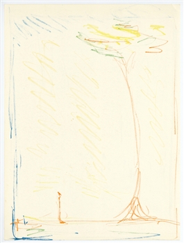 Alberto Giacometti original lithograph "L'Arbre" (The Tree)