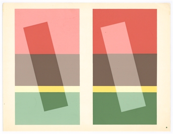 Josef Albers silkscreen Interaction of Color, 1963