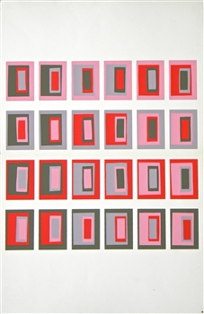 Josef Albers silkscreen Interaction of Color 1963