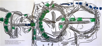 Jean-Paul Riopelle original lithograph 1974