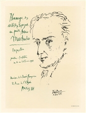 Pablo Picasso lithograph poster "Hommage a Antonio Machado"