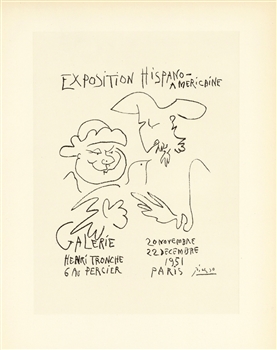 Pablo Picasso lithograph poster Mourlot