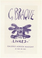 Georges Braque lithograph poster "Estampes Livres"
