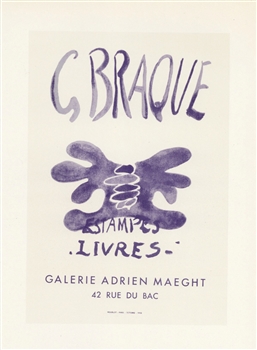 Georges Braque lithograph poster Mourlot