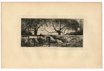 Adolphe Appian Environs de Rix original etching