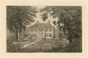 Edmund Henry Garrett original etching Longfellow House