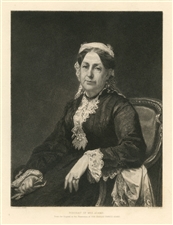 Stephen Alonzo Schoff etching Portrait of Mrs Adams