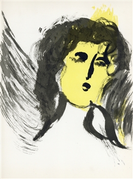 Marc Chagall "Angel" original Bible lithograph