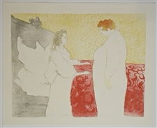Toulouse-Lautrec "Couverture" lithograph | Elles