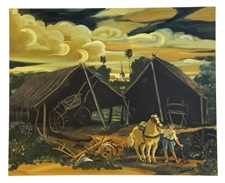 Andre Derain lithograph Les deux hangars