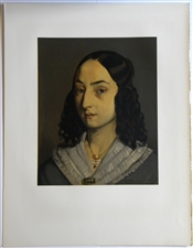 Jean-Francois Millet lithograph Jeune femme en buste