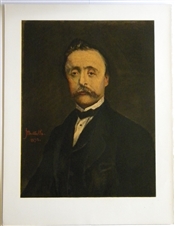 Adolphe Monticelli lithograph "Portrait du Maitre M.L."
