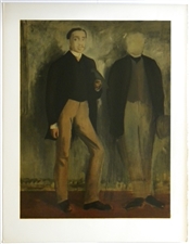 Edgar Degas lithograph Deux hommes en pied