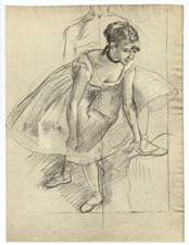 Edgar Degas Danseuse rajustant son brodequin