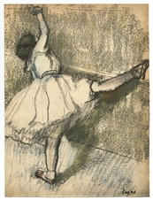 Edgar Degas pochoir Danseuse a la barre