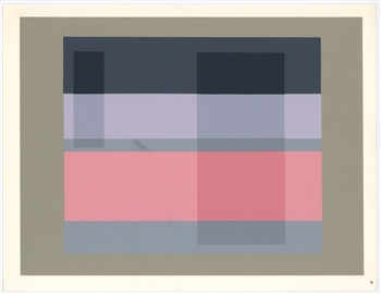 Josef Albers silkscreen | Interaction of Color, 1963