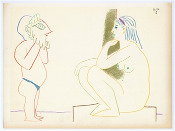 Pablo Picasso lithograph (Personnages)