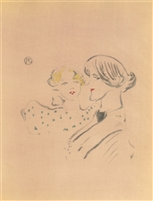 Toulouse-Lautrec lithograph deux Soeurs