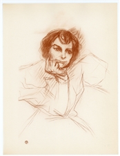 Toulouse-Lautrec lithograph "Berthe Bady"