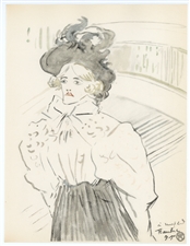 Toulouse-Lautrec lithograph "Femme a mi-corps"