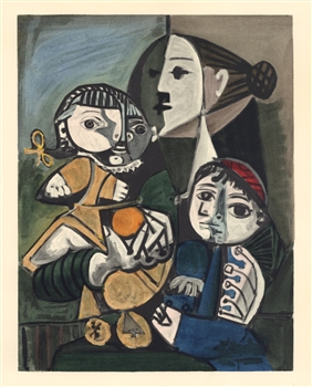 Picasso Venti Pochoirs maternite et orange
