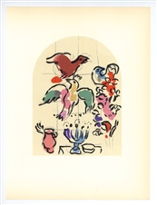 Marc Chagall "Tribe of Asher" Jerusalem Windows lithograph